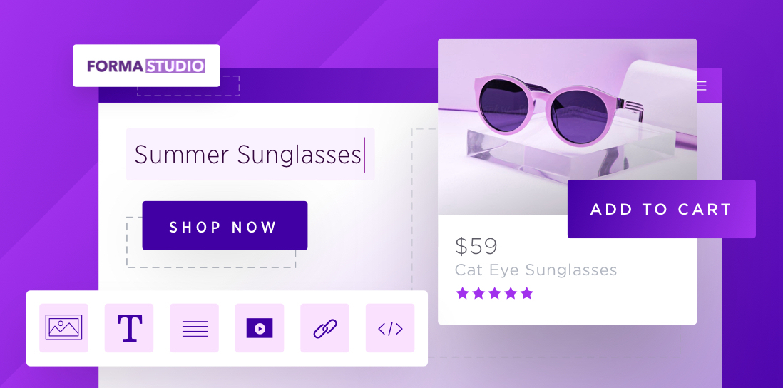 Custom card thumbnail storefront design product sunglasses generic